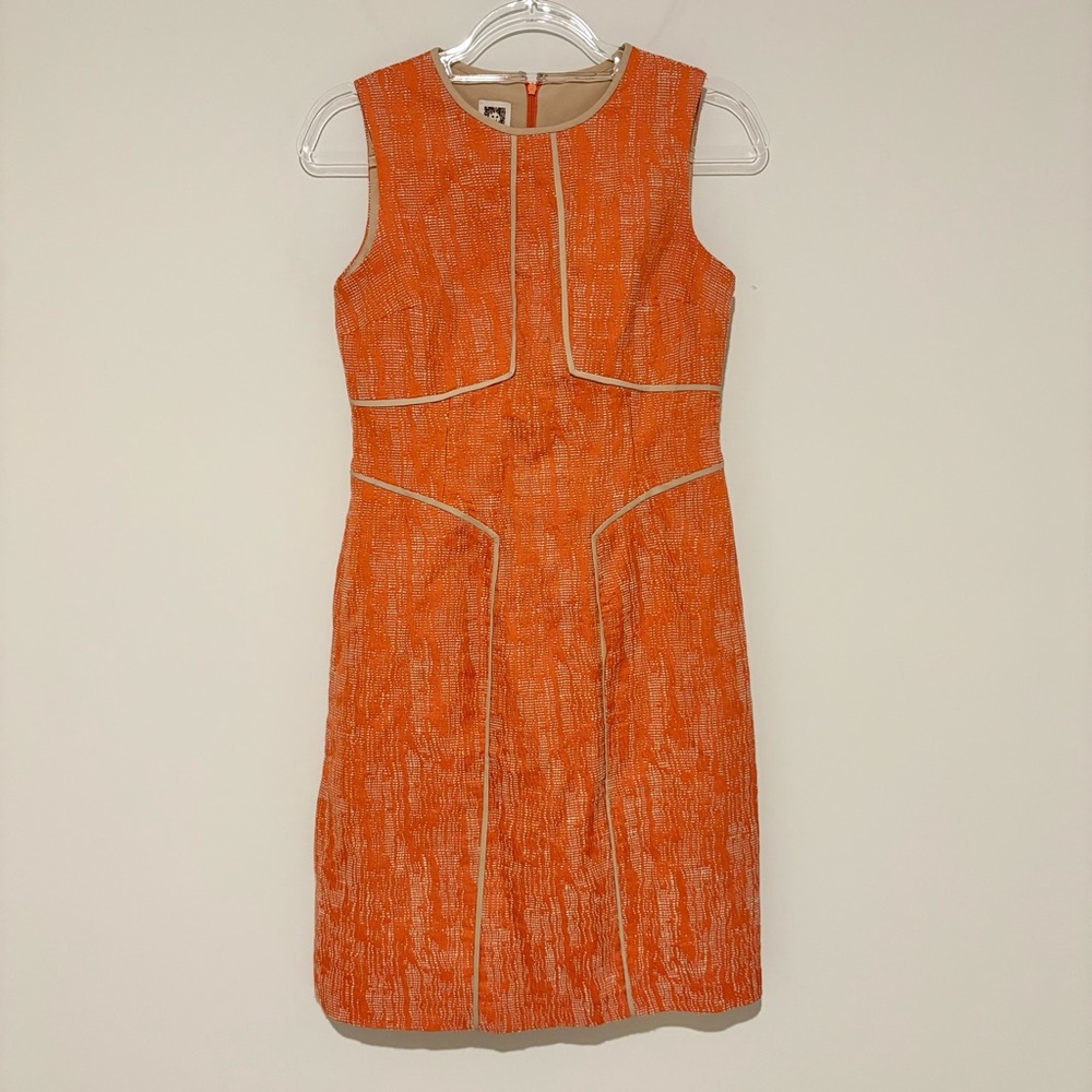 Anne Klein vintage tweed shift dress‎ orange size 2